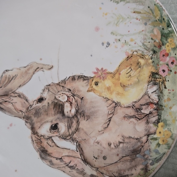 Southern Living Stoneware Tucker Bunny and Chick Plate Exclusively For Dillards - Picture 4 of 4